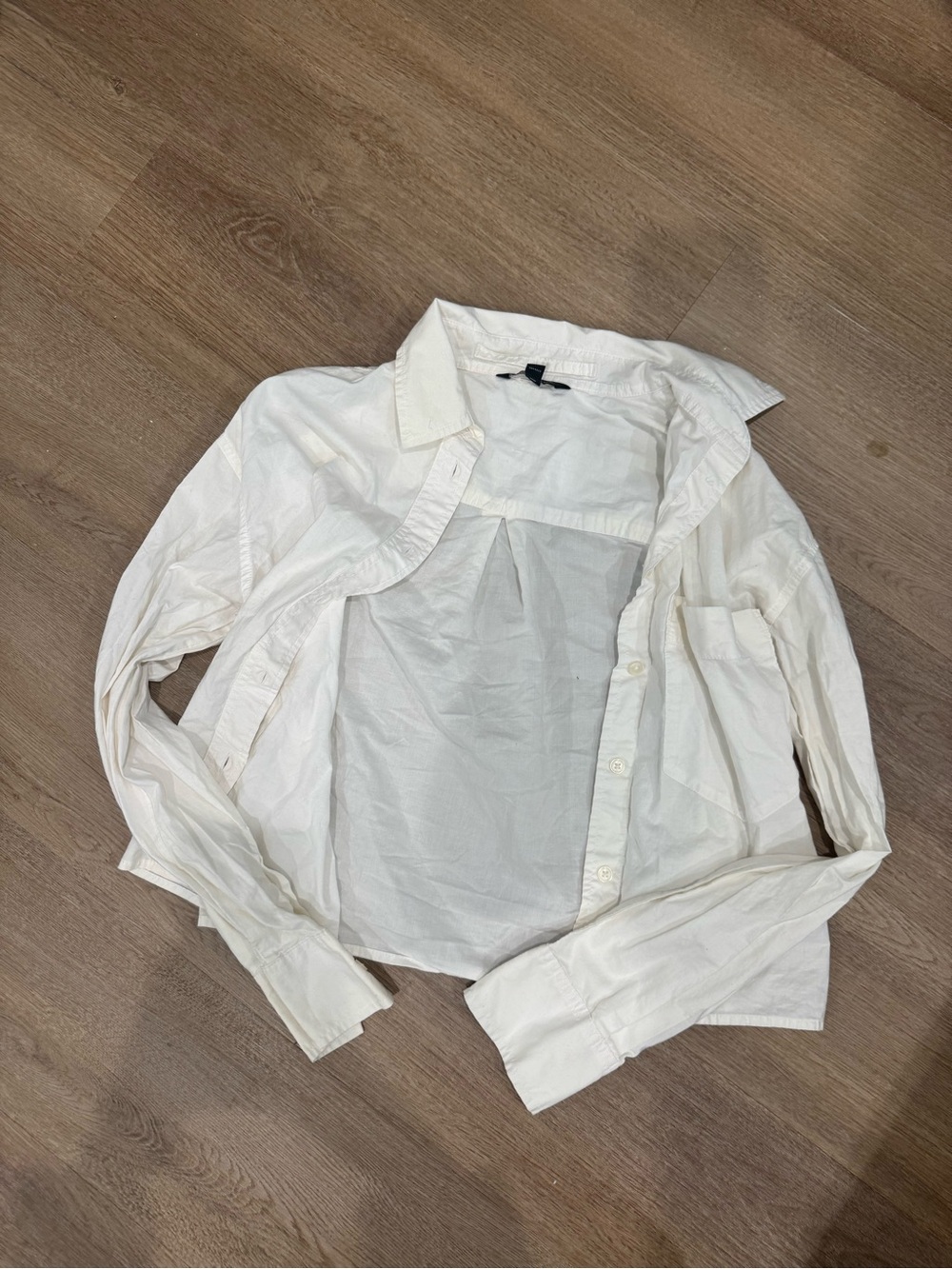 Banana Republic Ivory Button-Down Collared Shirt